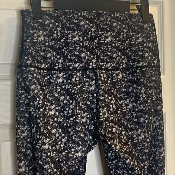 Lululemon Wunder Under Pant (Hi-Rise) Splatter White Black Women's Size 6 - Picture 5 of 8